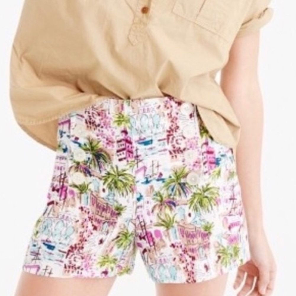 J. Crew Harbor Linen High Waisted Shorts